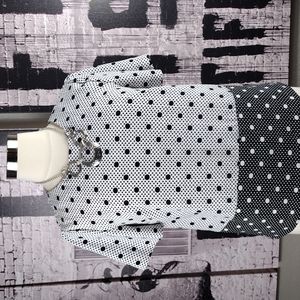 Daniel Rainn Polka Dot Blouse EUC
